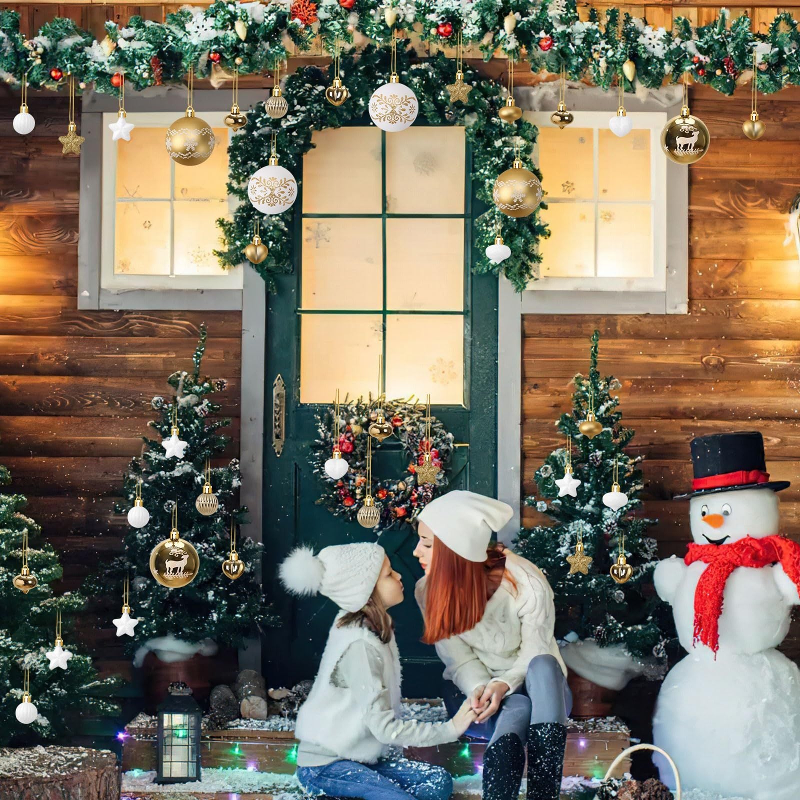 52PCS Nordic Christmas Ornaments