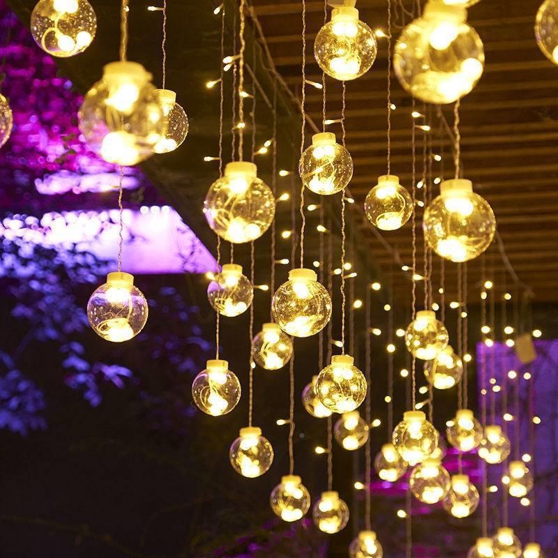 Starry Wish Orb Curtain Lights