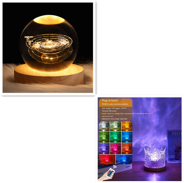 LED Rotating Water Ripple Table Lamp