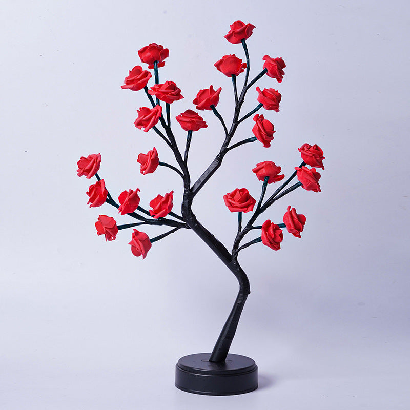 Rose Flower Tree Table Lamp USB Fairy Light Night Lamp