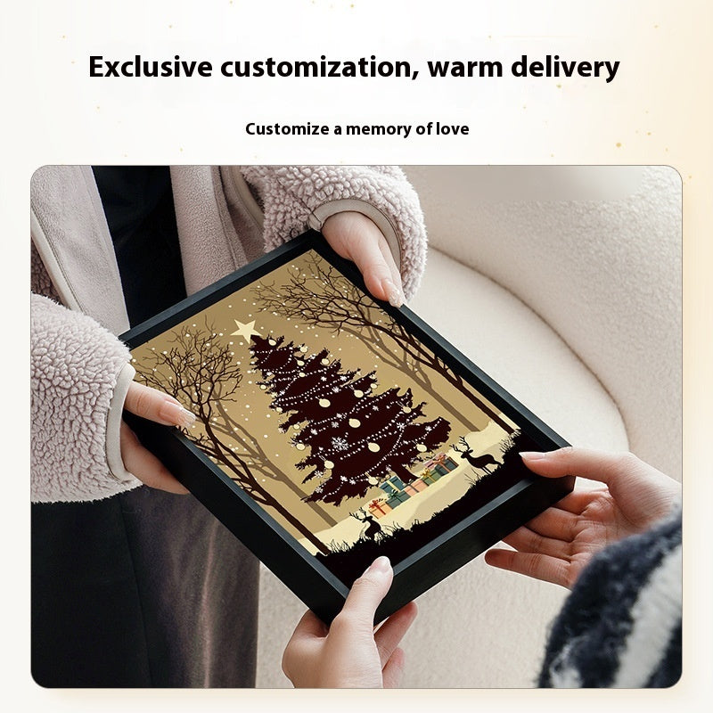 Luminous Christmas Tree Bluetooth Speaker with Light & Shadow Art