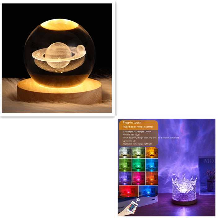 LED Rotating Water Ripple Table Lamp