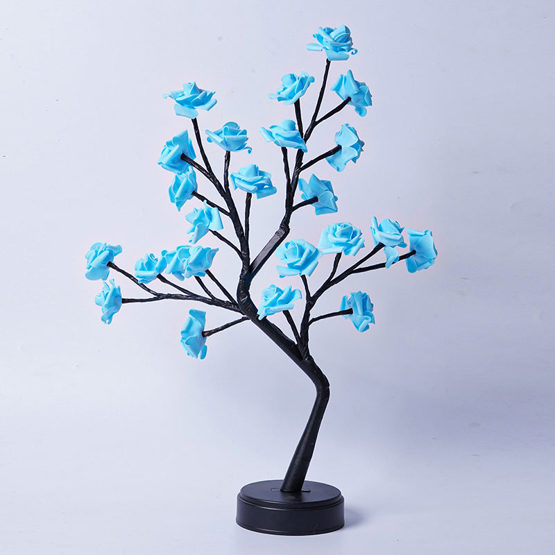 Rose Flower Tree Table Lamp USB Fairy Light Night Lamp