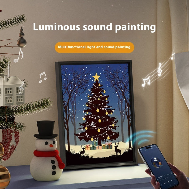 Luminous Christmas Tree Bluetooth Speaker with Light & Shadow Art