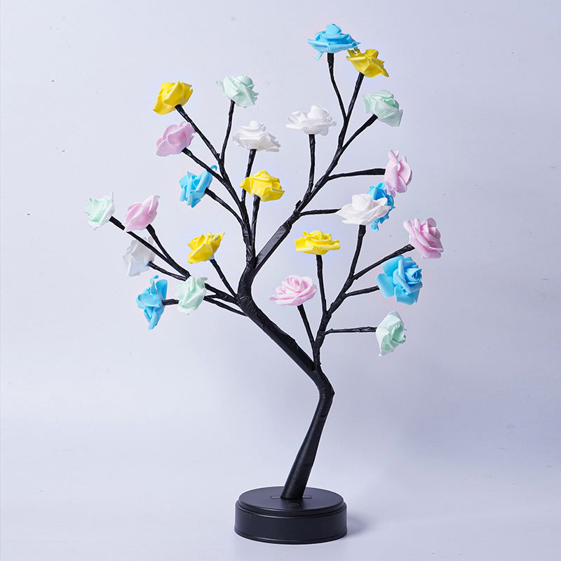 Rose Flower Tree Table Lamp USB Fairy Light Night Lamp