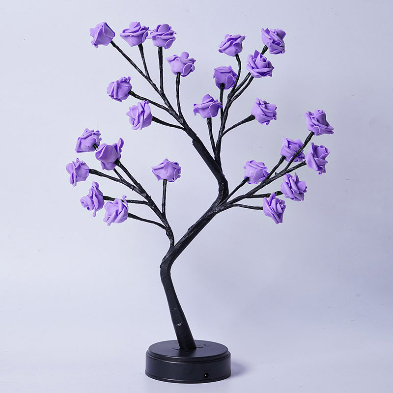 Rose Flower Tree Table Lamp USB Fairy Light Night Lamp
