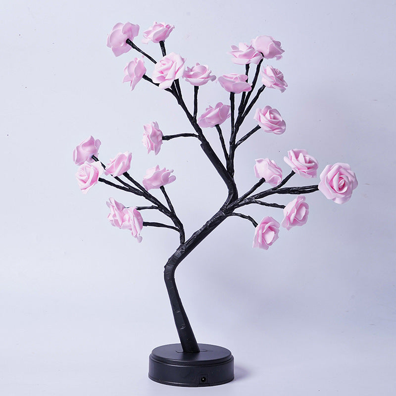 Rose Flower Tree Table Lamp USB Fairy Light Night Lamp