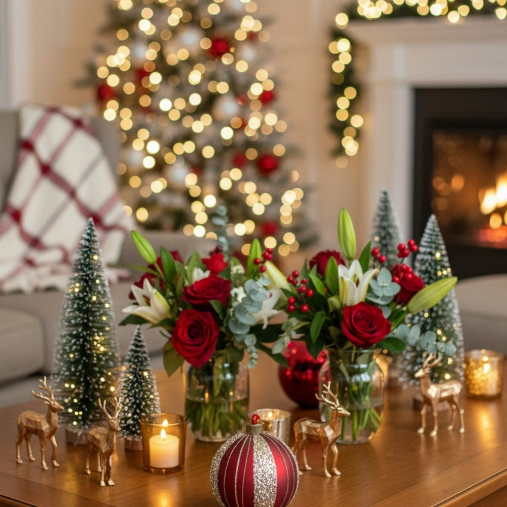 4-Piece Set of 4.7-Inch Christmas Glass Ball Ornaments