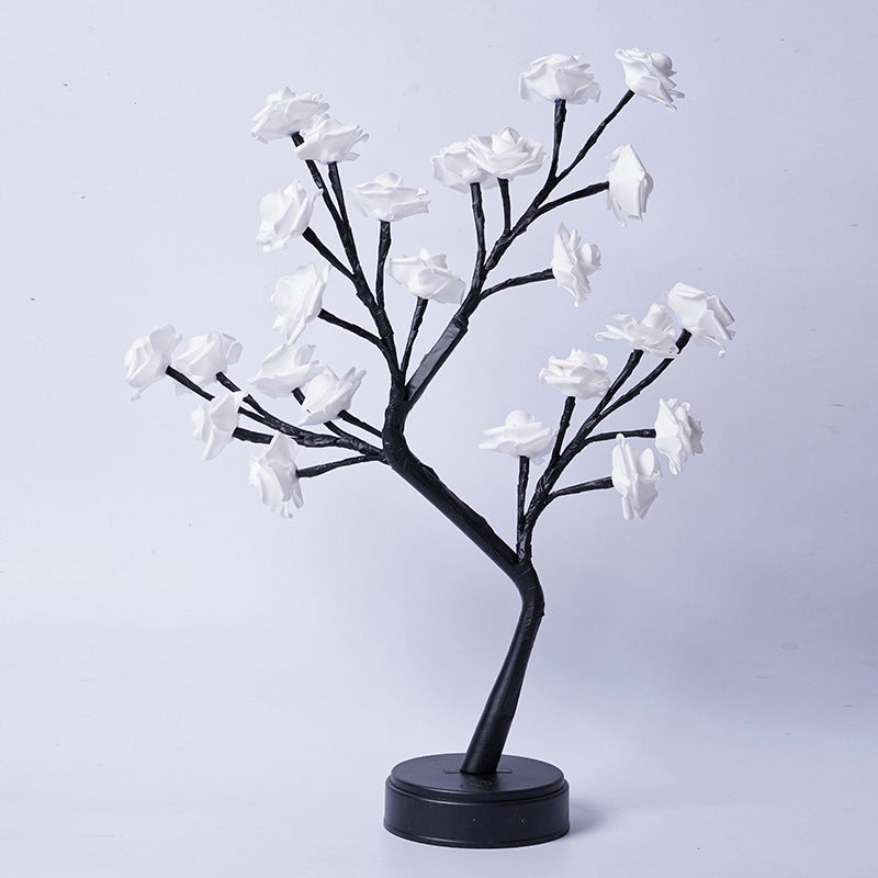 Rose Flower Tree Table Lamp USB Fairy Light Night Lamp