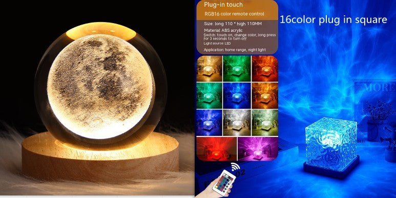 LED Rotating Water Ripple Table Lamp