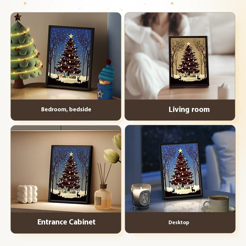 Luminous Christmas Tree Bluetooth Speaker with Light & Shadow Art