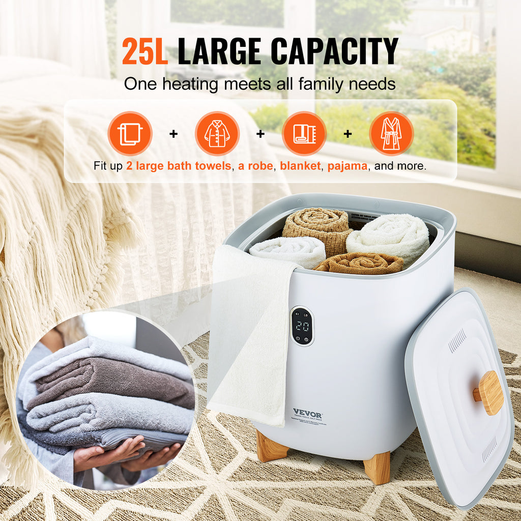 Towel Warmer Bucket With 2 Heating Modes