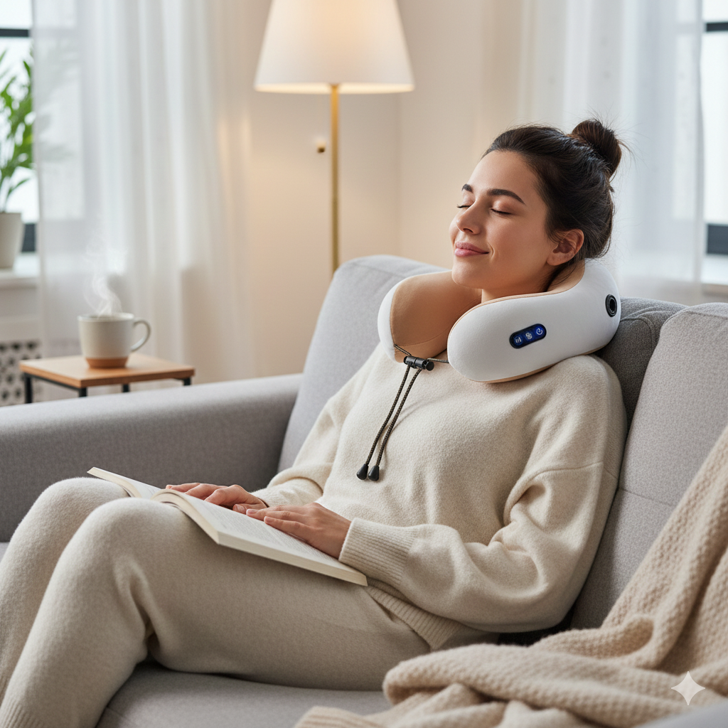 ComfortCloud Heated Neck Massage Pillow