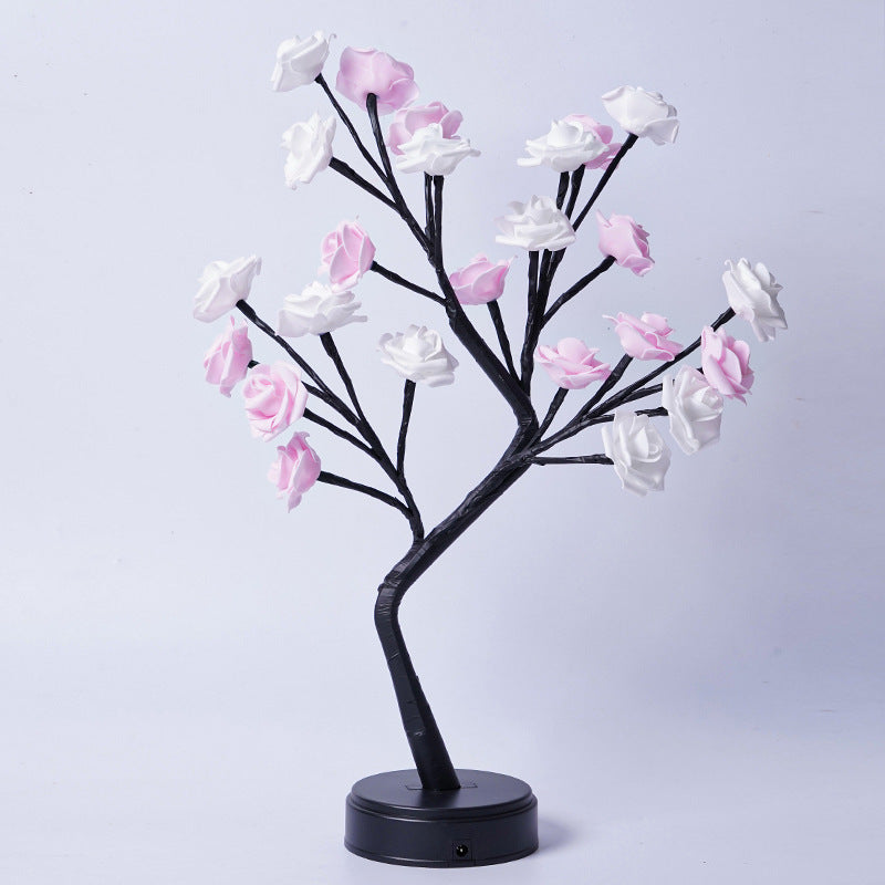 Rose Flower Tree Table Lamp USB Fairy Light Night Lamp