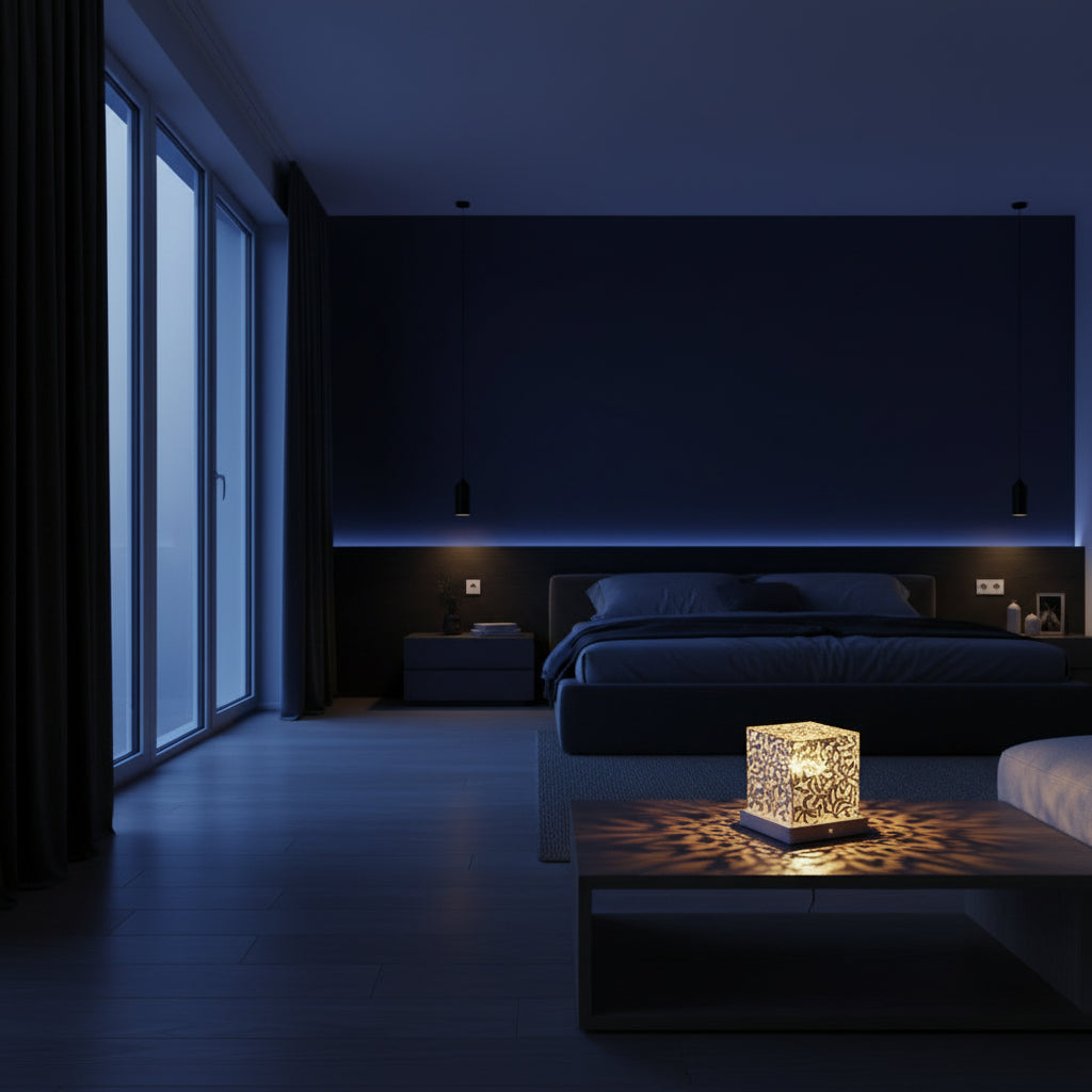 LED Rotating Water Ripple Table Lamp