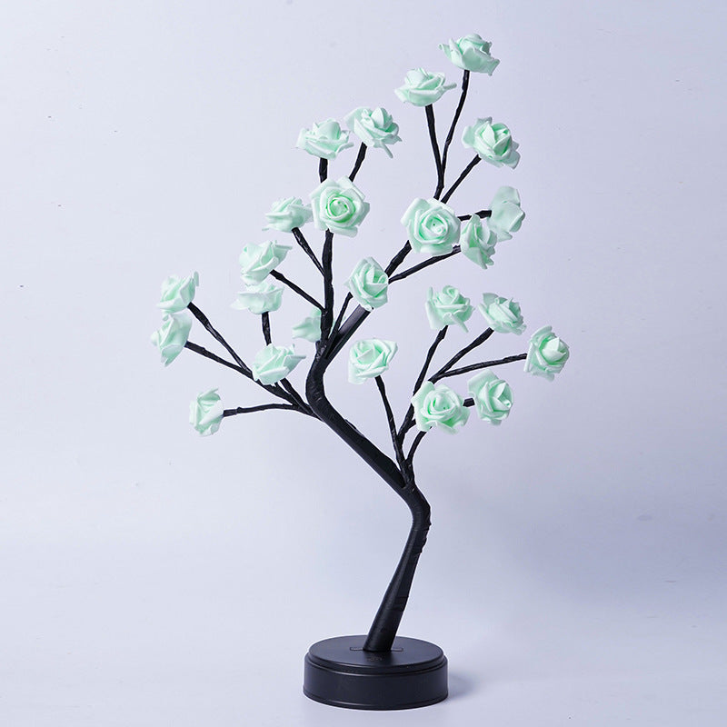 Rose Flower Tree Table Lamp USB Fairy Light Night Lamp