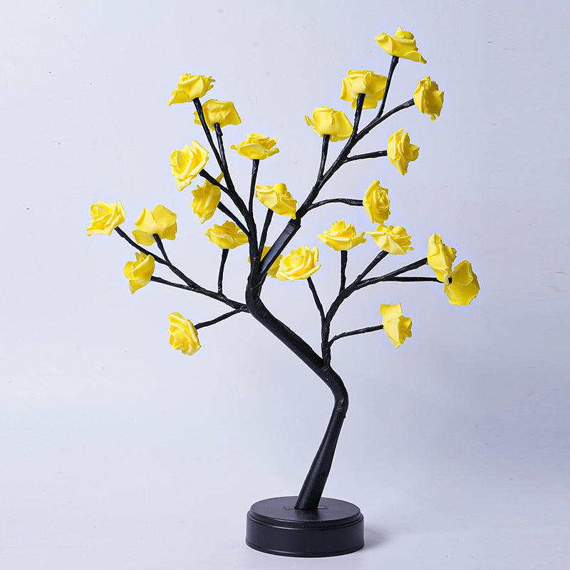 Rose Flower Tree Table Lamp USB Fairy Light Night Lamp