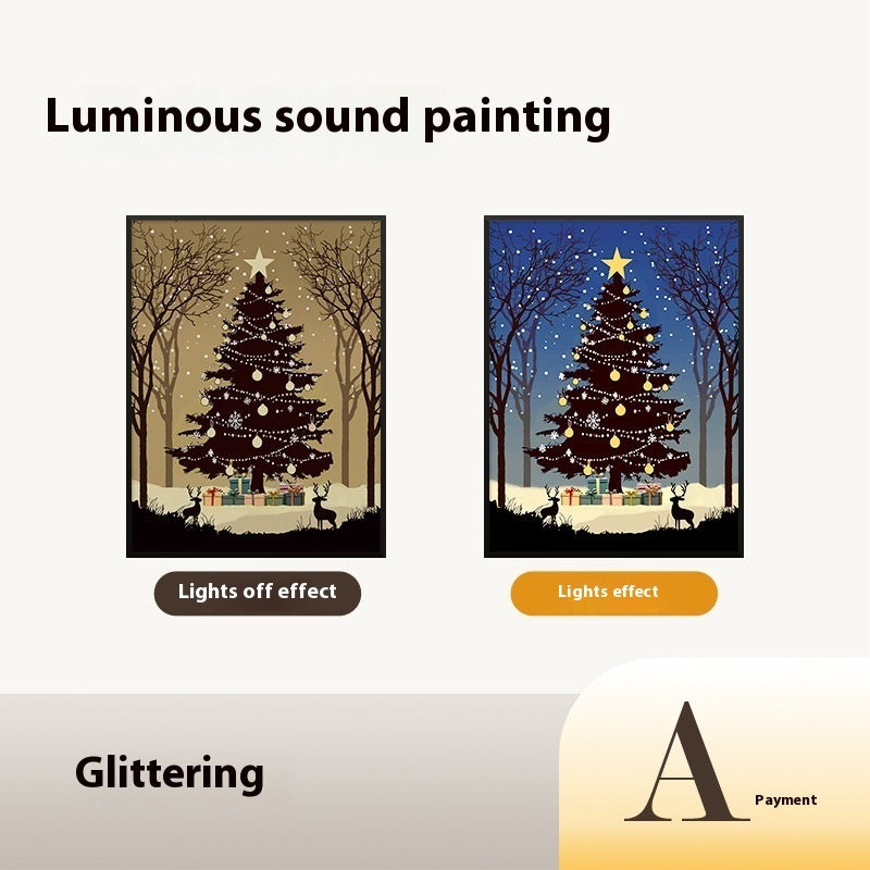 Luminous Christmas Tree Bluetooth Speaker with Light & Shadow Art