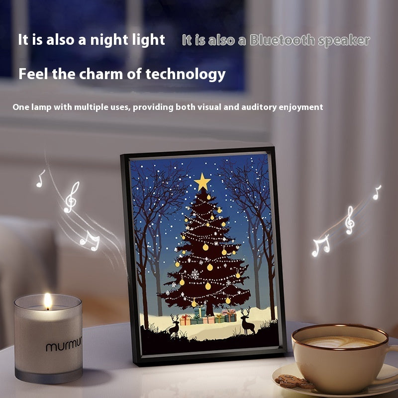 Luminous Christmas Tree Bluetooth Speaker with Light & Shadow Art